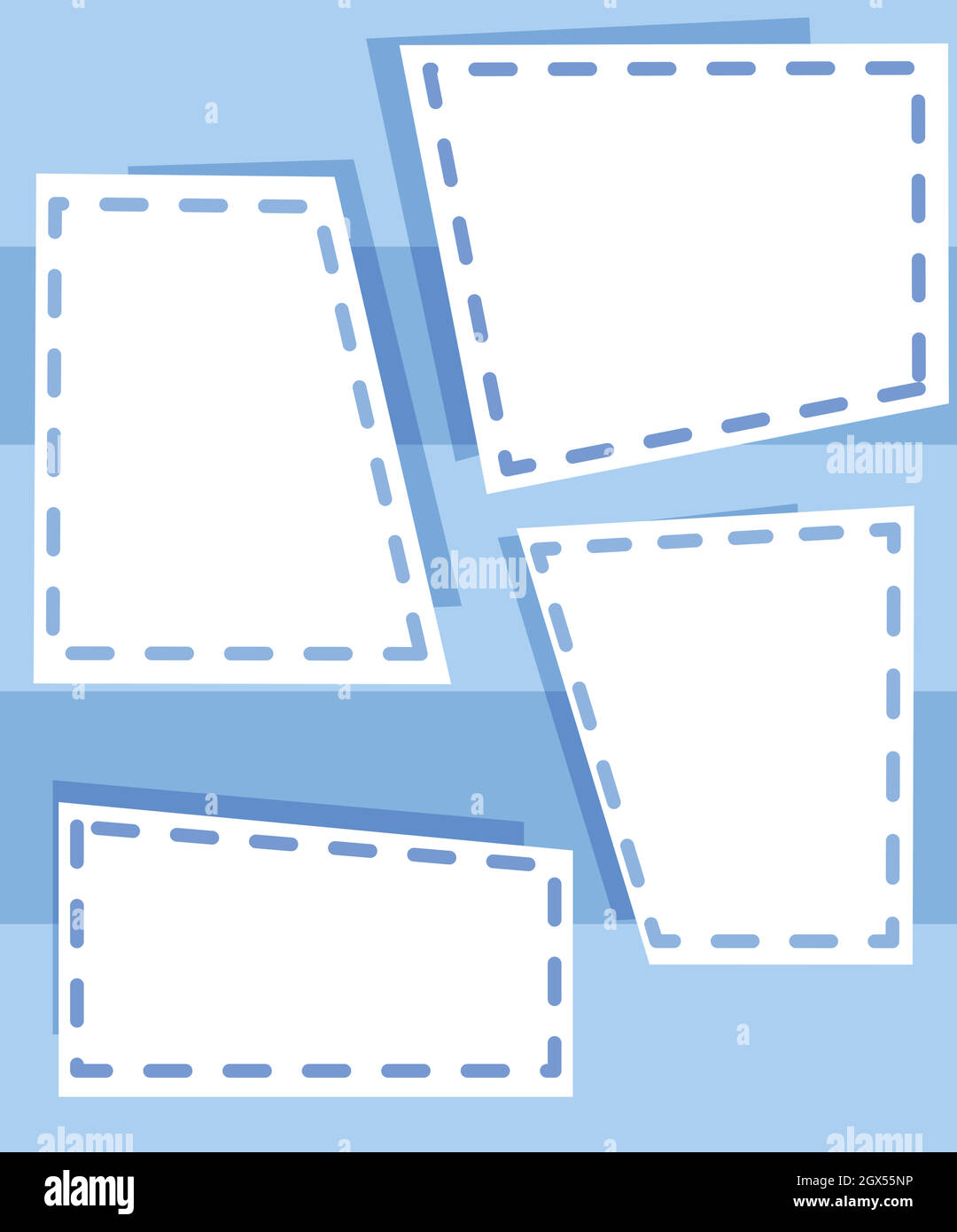 Jeu de modèles bleus Illustration de Vecteur