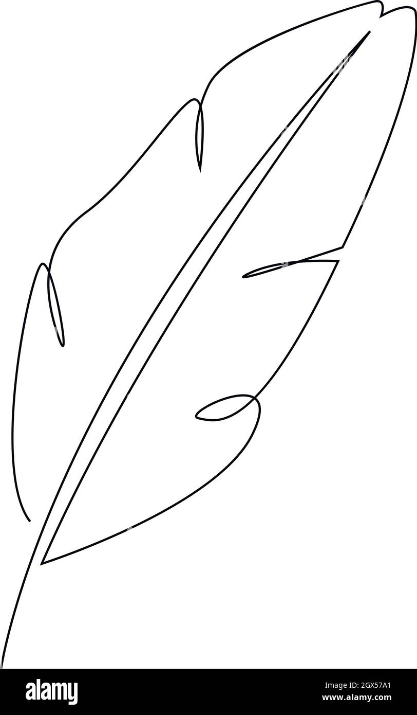 Dessin de contour de palmier. Décoration moderne. Illustration de Vecteur