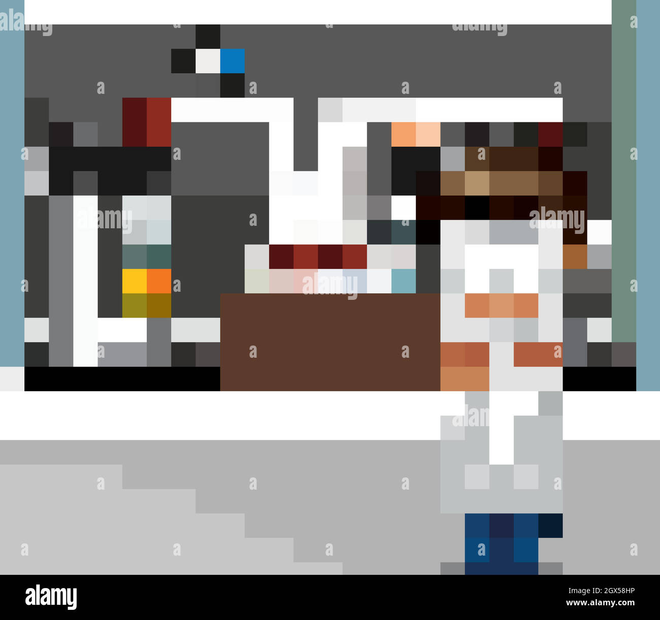 Salle de classe avec professeur de sciences et équipements Illustration de Vecteur