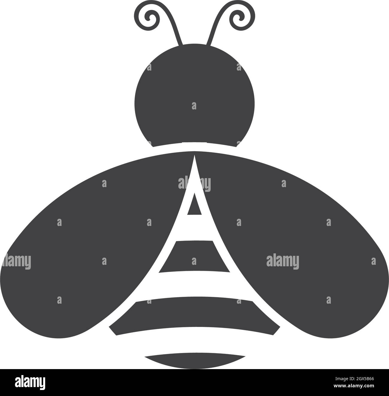 Illustration de l'icône vectorielle du modèle de logo Honey Bee Illustration de Vecteur