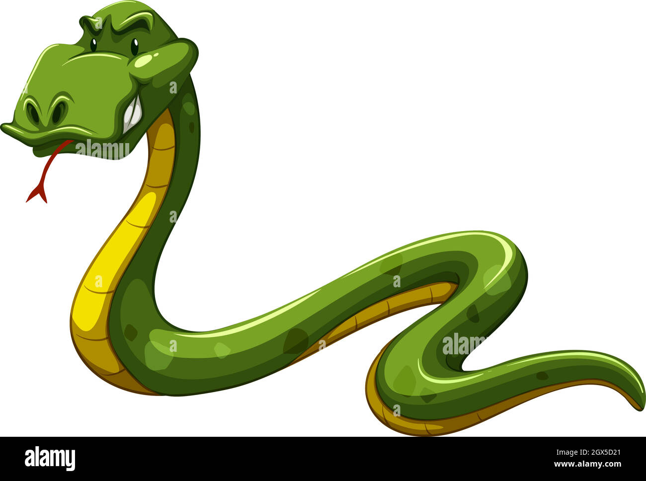Serpent vert Illustration de Vecteur