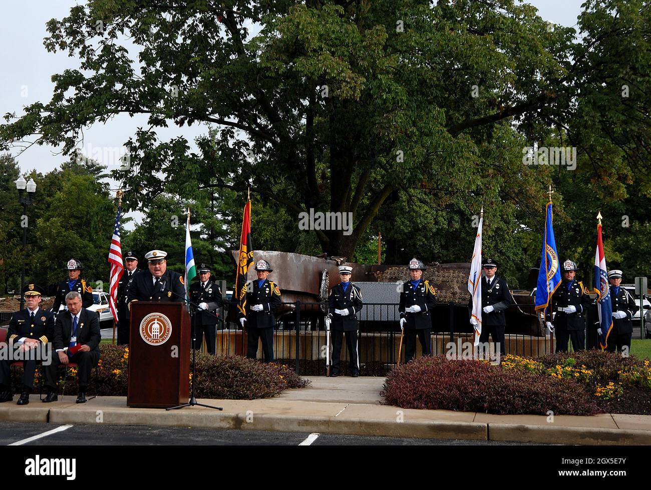 Hommage aux premiers intervenants lors de l'événement de la journée du Patriot à O'Fallon, Missouri, États-Unis Banque D'Images