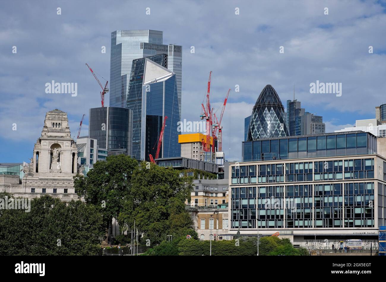 vue sur le centre de londres depuis la tour de londres, angleterre Banque D'Images