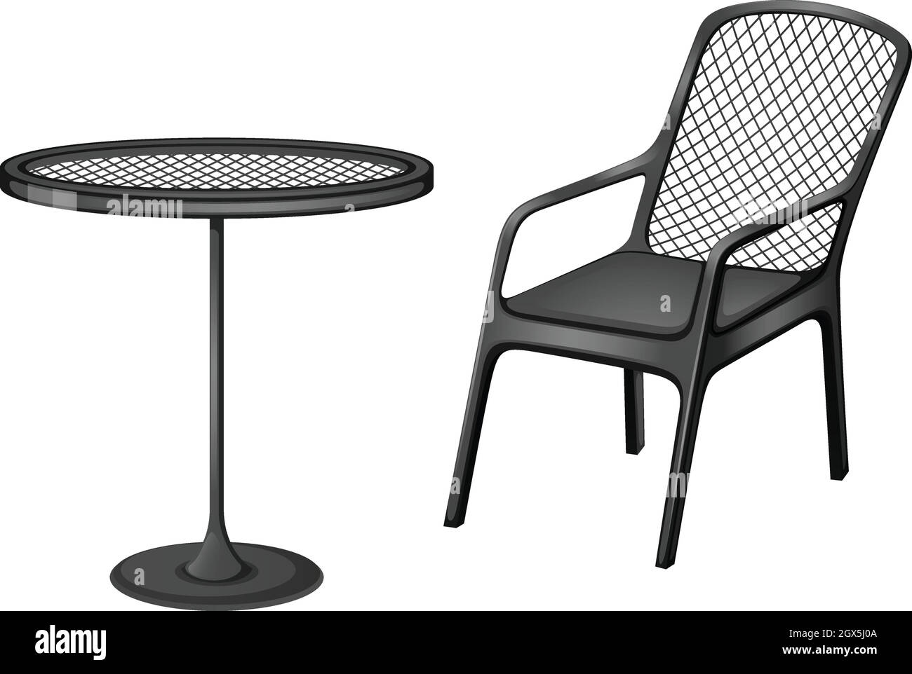 Mobilier gris Illustration de Vecteur