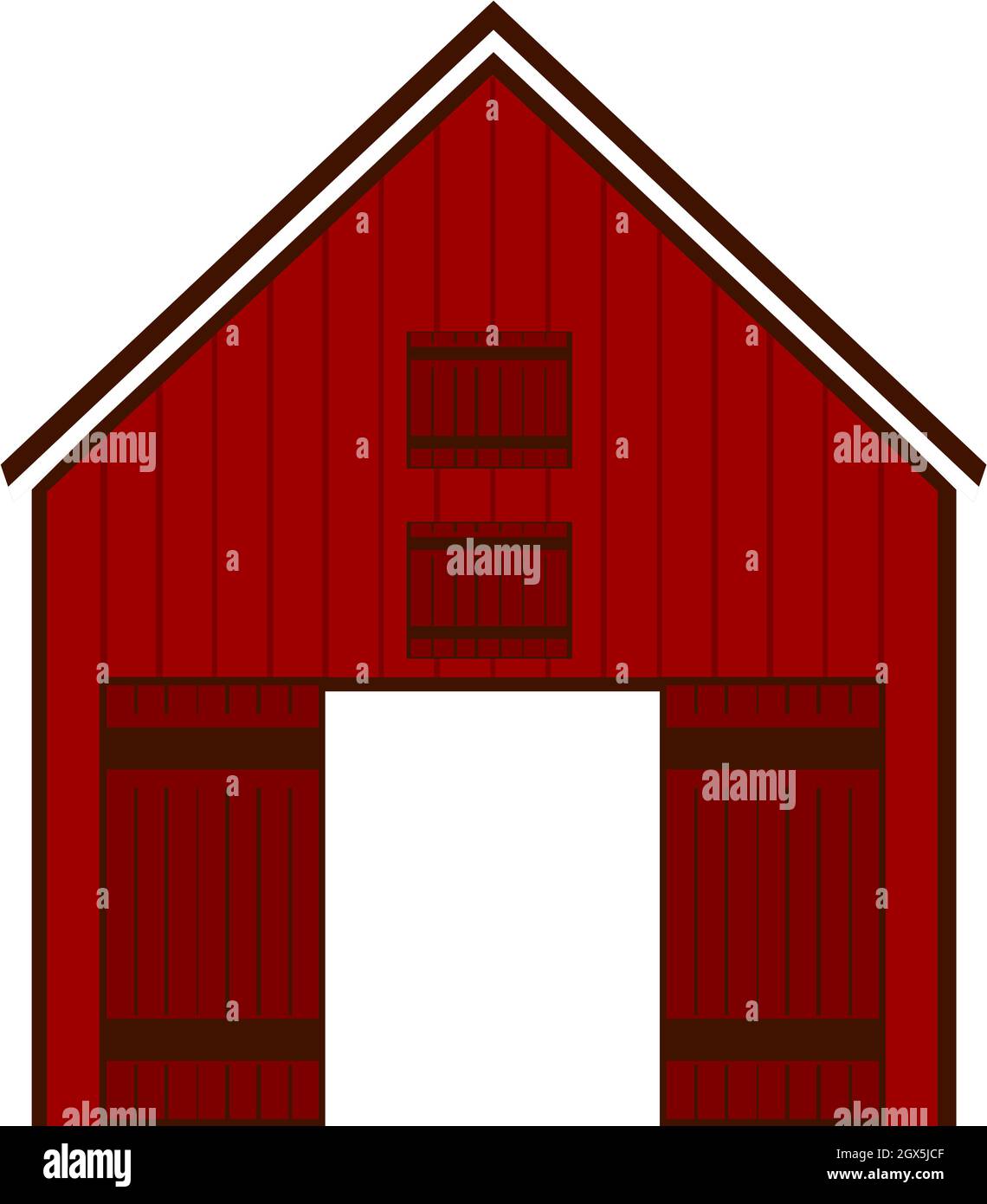 Maïs Crib Barn House illustration Vector sur fond blanc Illustration de Vecteur