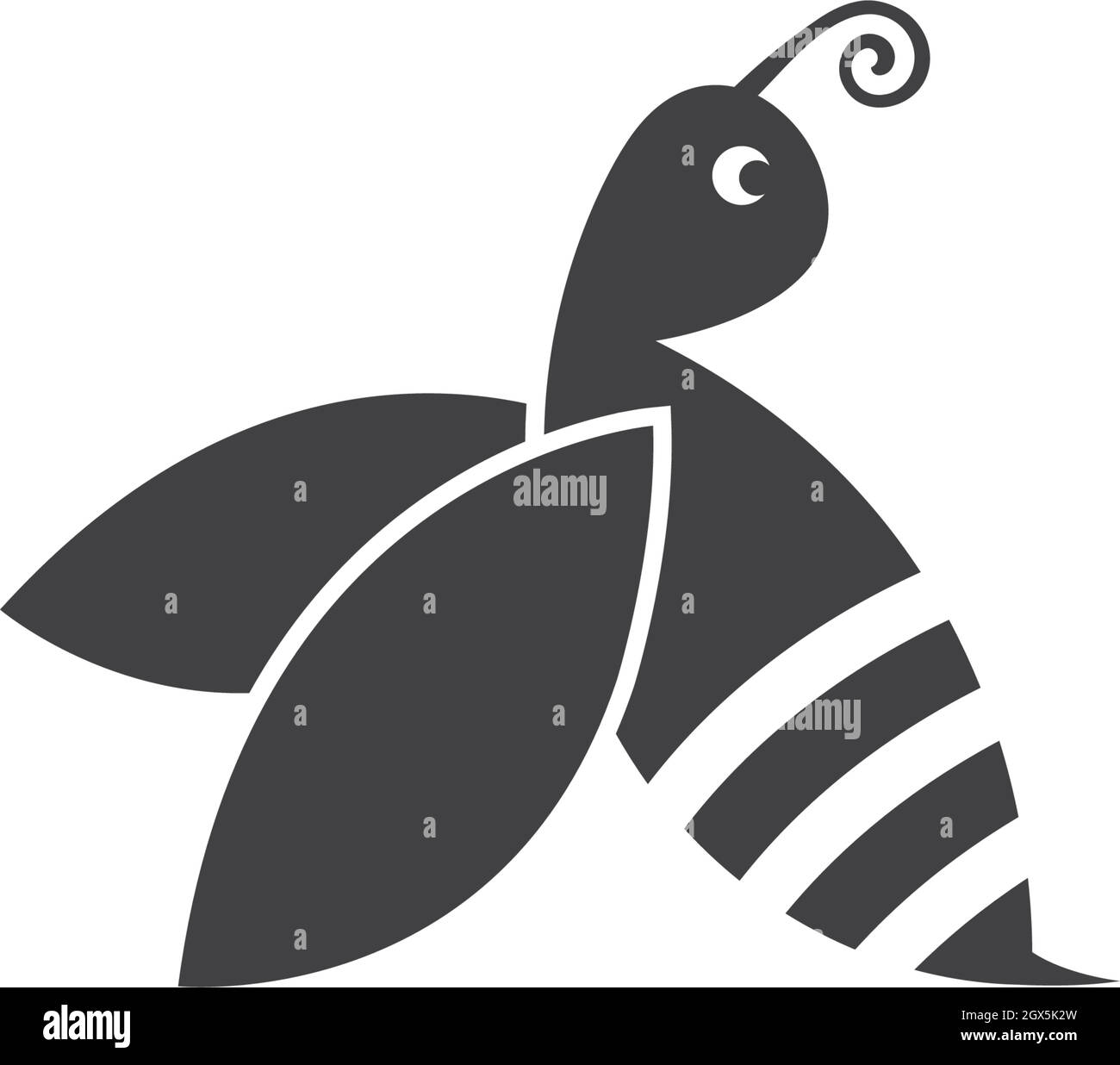 Illustration de l'icône vectorielle du modèle de logo Honey Bee Illustration de Vecteur