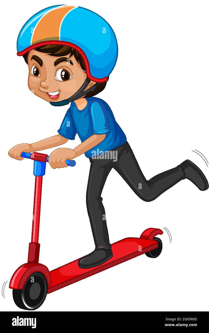 Jeune Garcon Trottinette Banque D Images Detourees Alamy