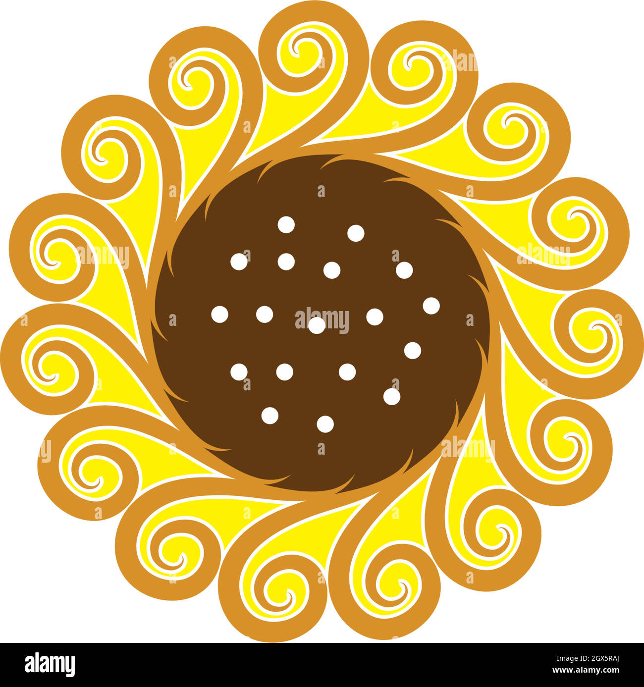 Vecteur d'icône de logo de tournesol Illustration de Vecteur