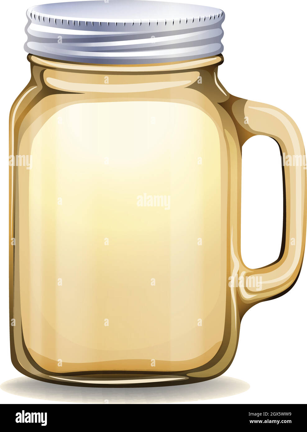 Pot en verre avec couvercle aluminium illustration Image Vectorielle Stock  - Alamy