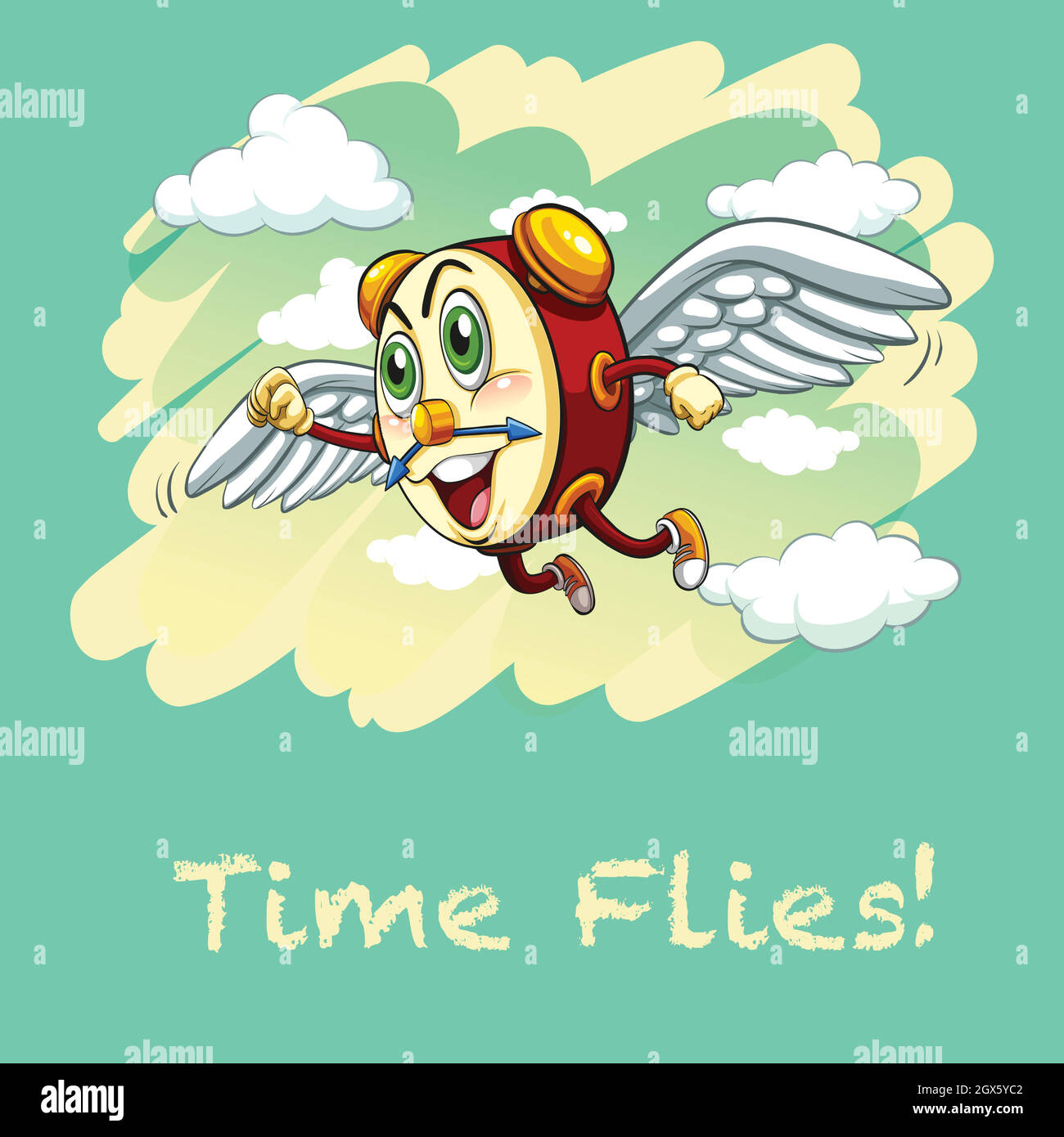 Mouches de temps Illustration de Vecteur