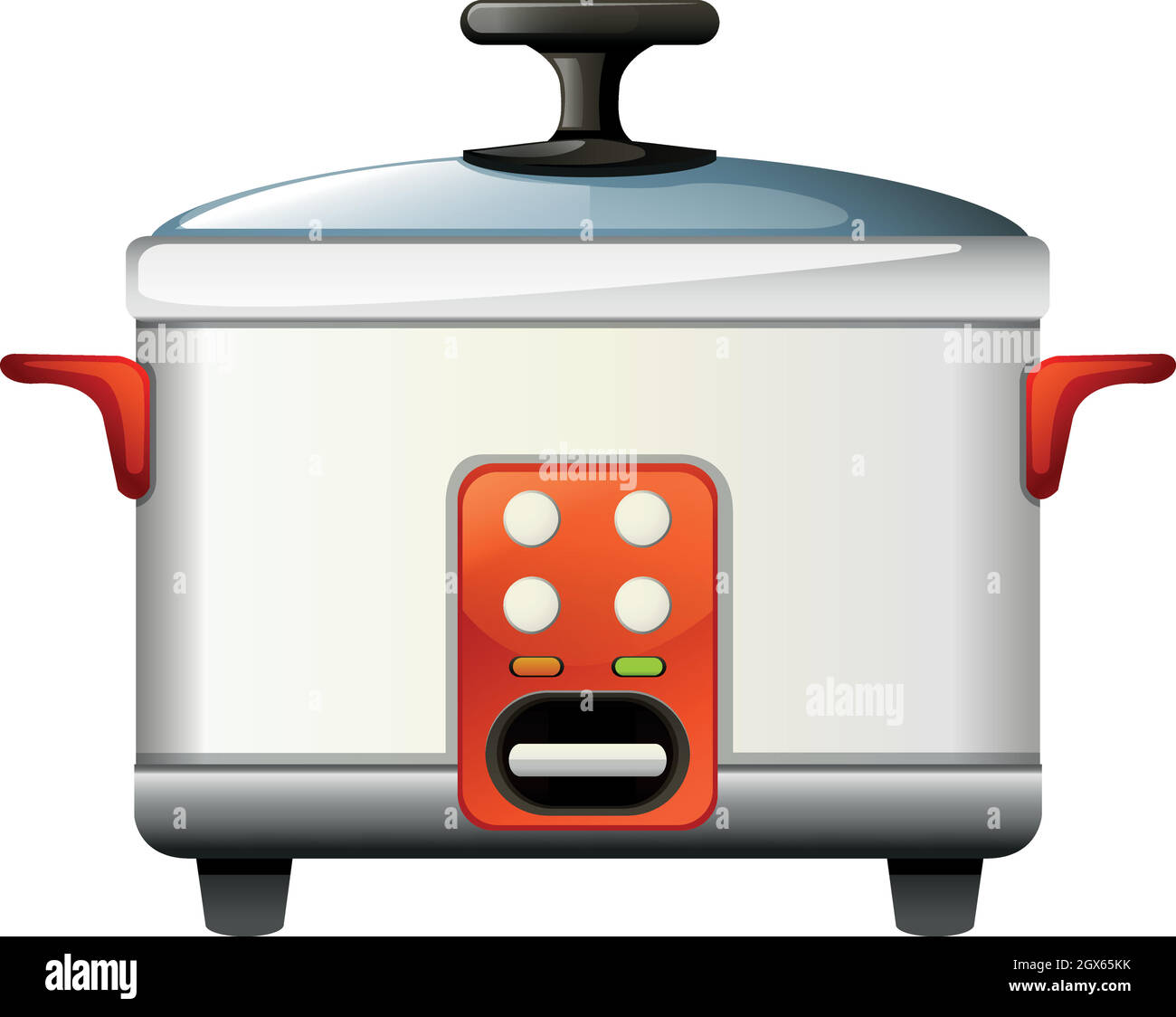 Cuiseur à riz sur fond blanc Illustration de Vecteur