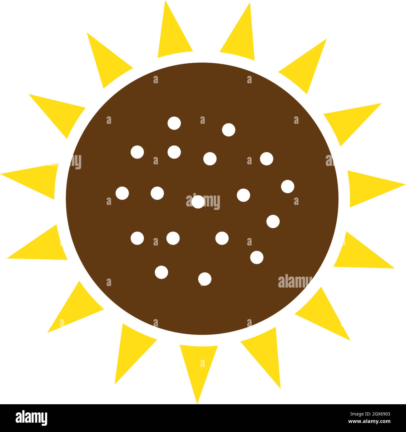 Vecteur d'icône de logo de tournesol Illustration de Vecteur