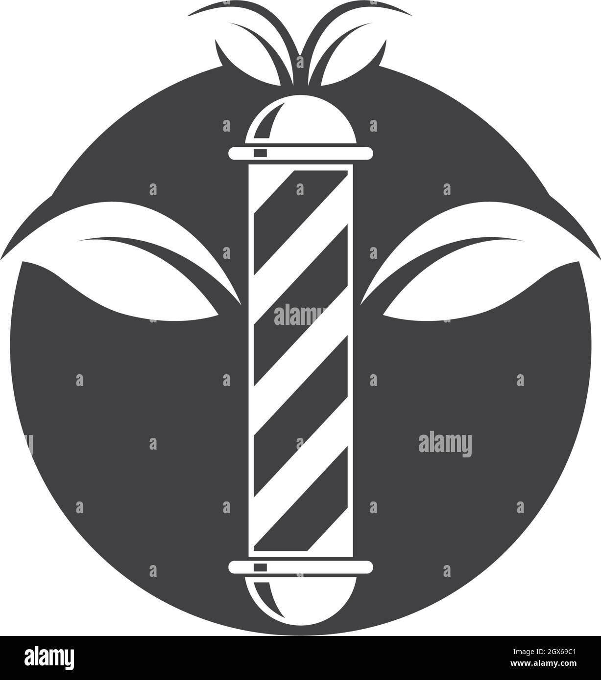 icône de l'éco-barbier icône de vecteur de logo Illustration de Vecteur