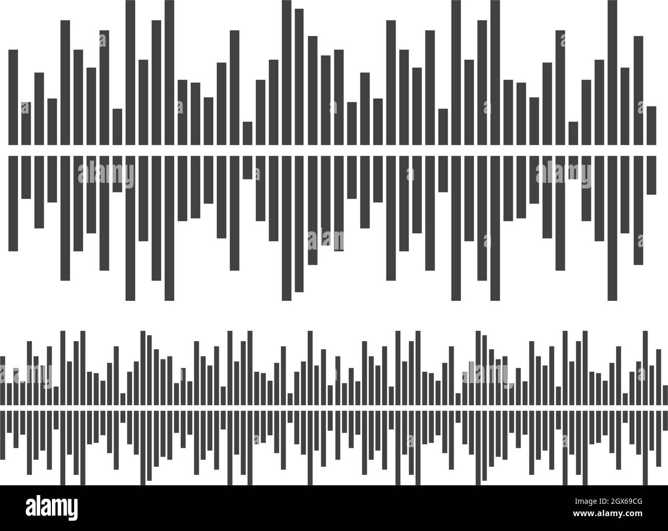 icône vectorielle du logo de l'égaliseur et de l'effet sonore Illustration de Vecteur