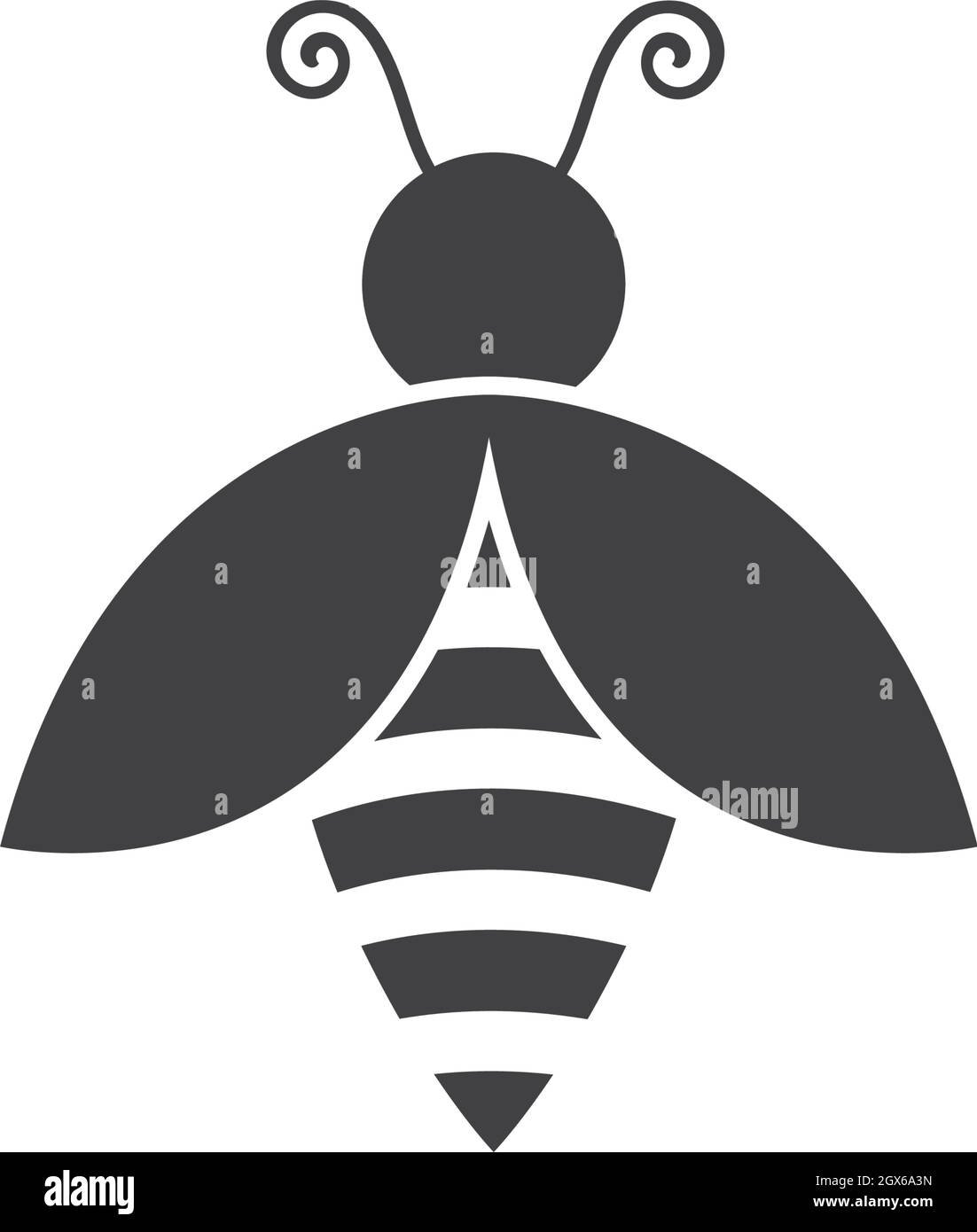 Illustration de l'icône vectorielle du modèle de logo Honey Bee Illustration de Vecteur
