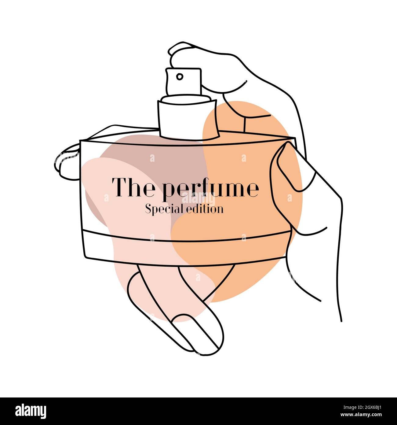 Parfum d'art de ligne aux formes abstraites. Illustration vectorielle. Illustration de Vecteur