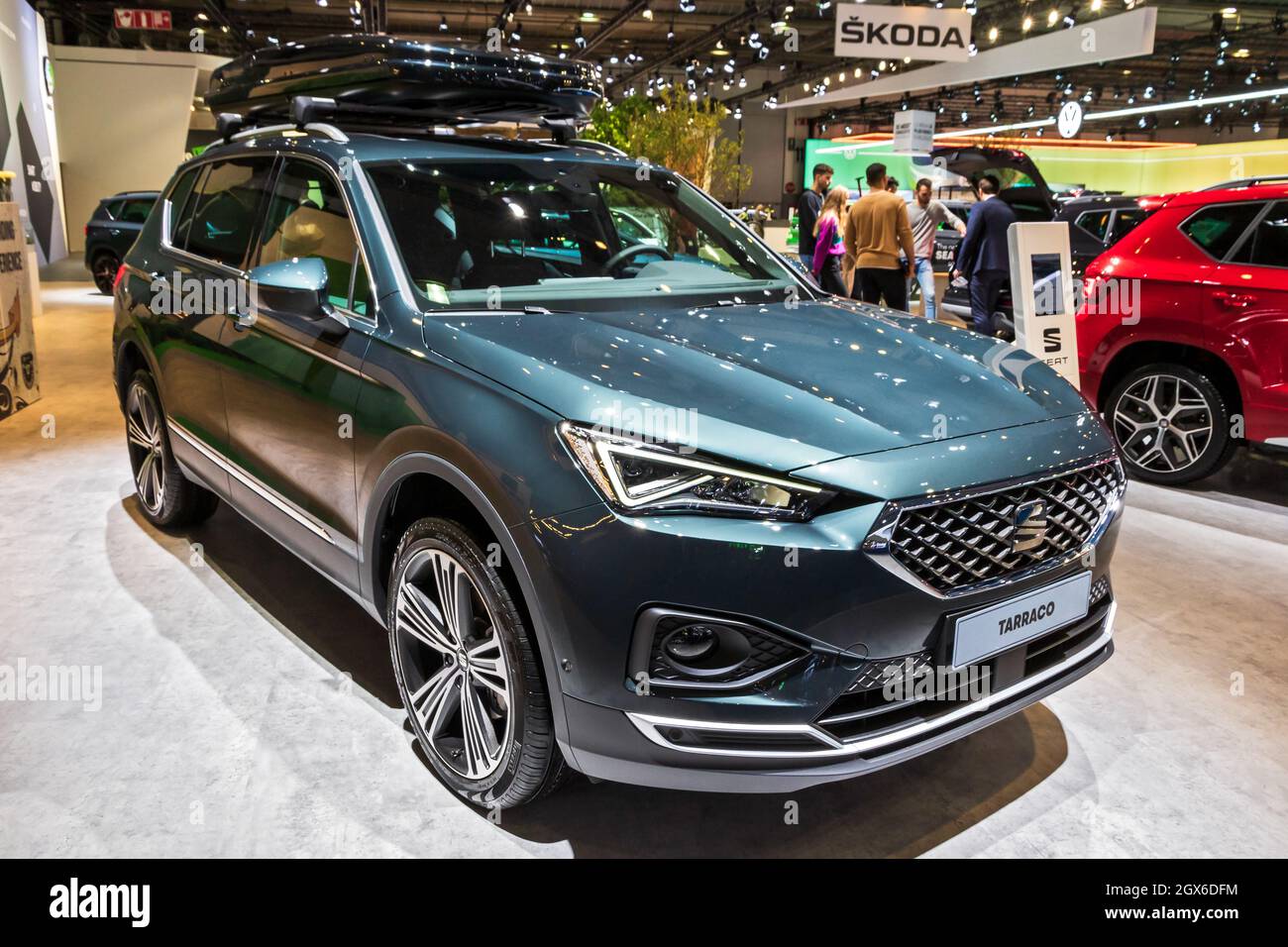 Siège Tarraco présenté au salon automobile Autosalon 2020. Bruxelles, Belgique - 9 janvier 2020. Banque D'Images