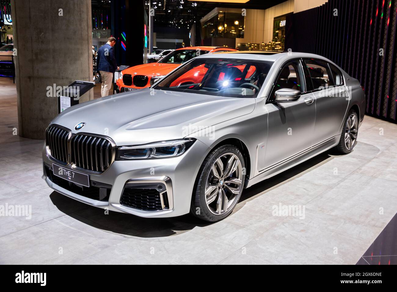 Une voiture de luxe BMW série 7 a été présentée au salon automobile IAA de Francfort. Allemagne - 11 septembre 2019 Banque D'Images