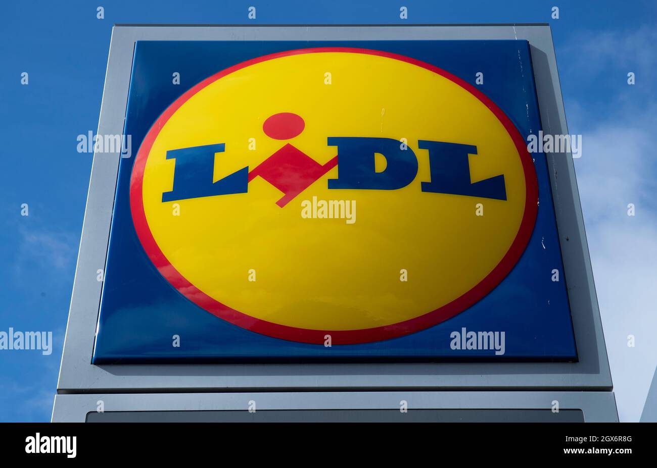 Lidl Signage et magasin Bletchley Milton Keynes. Banque D'Images