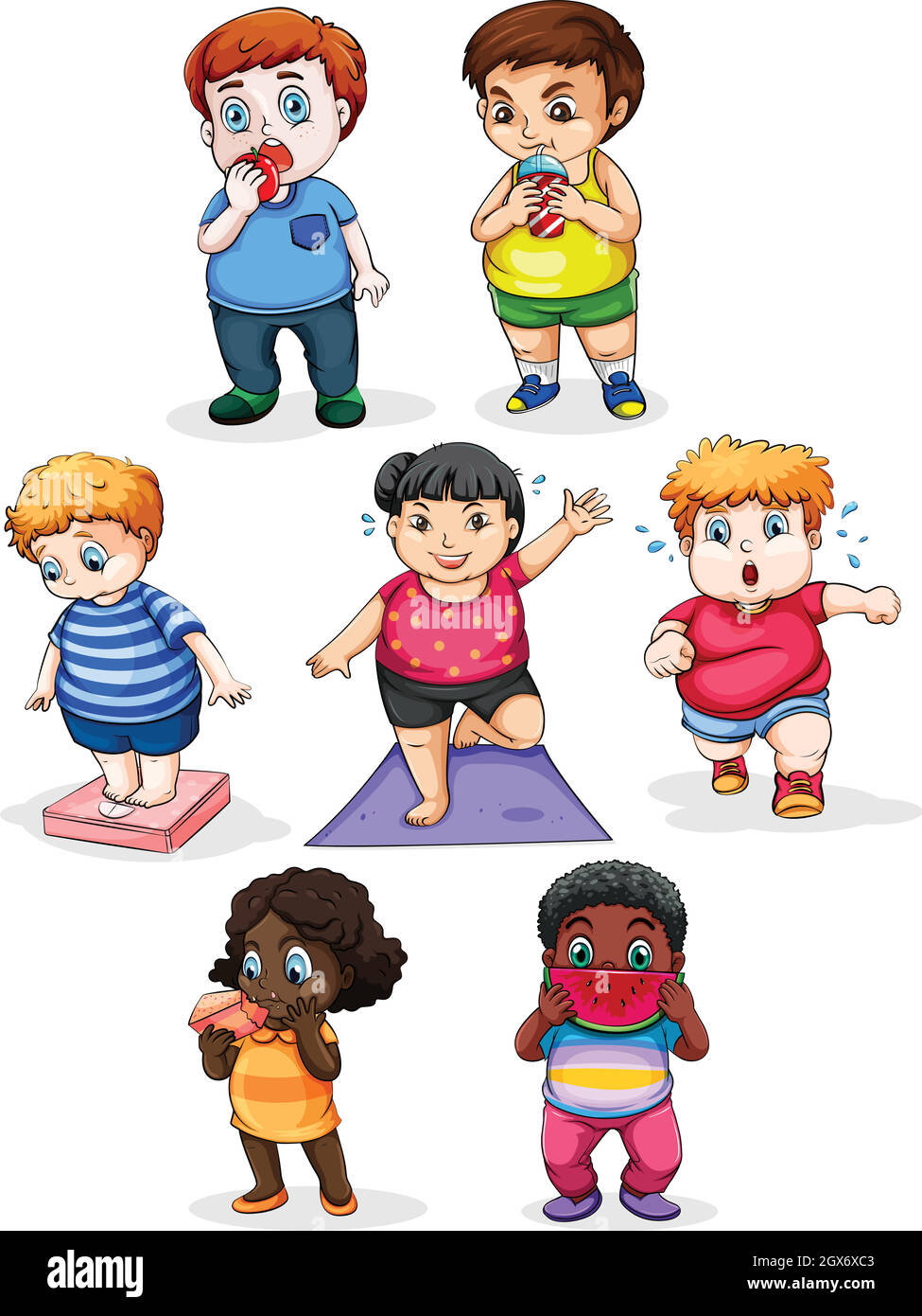 Gens de graisse Illustration de Vecteur