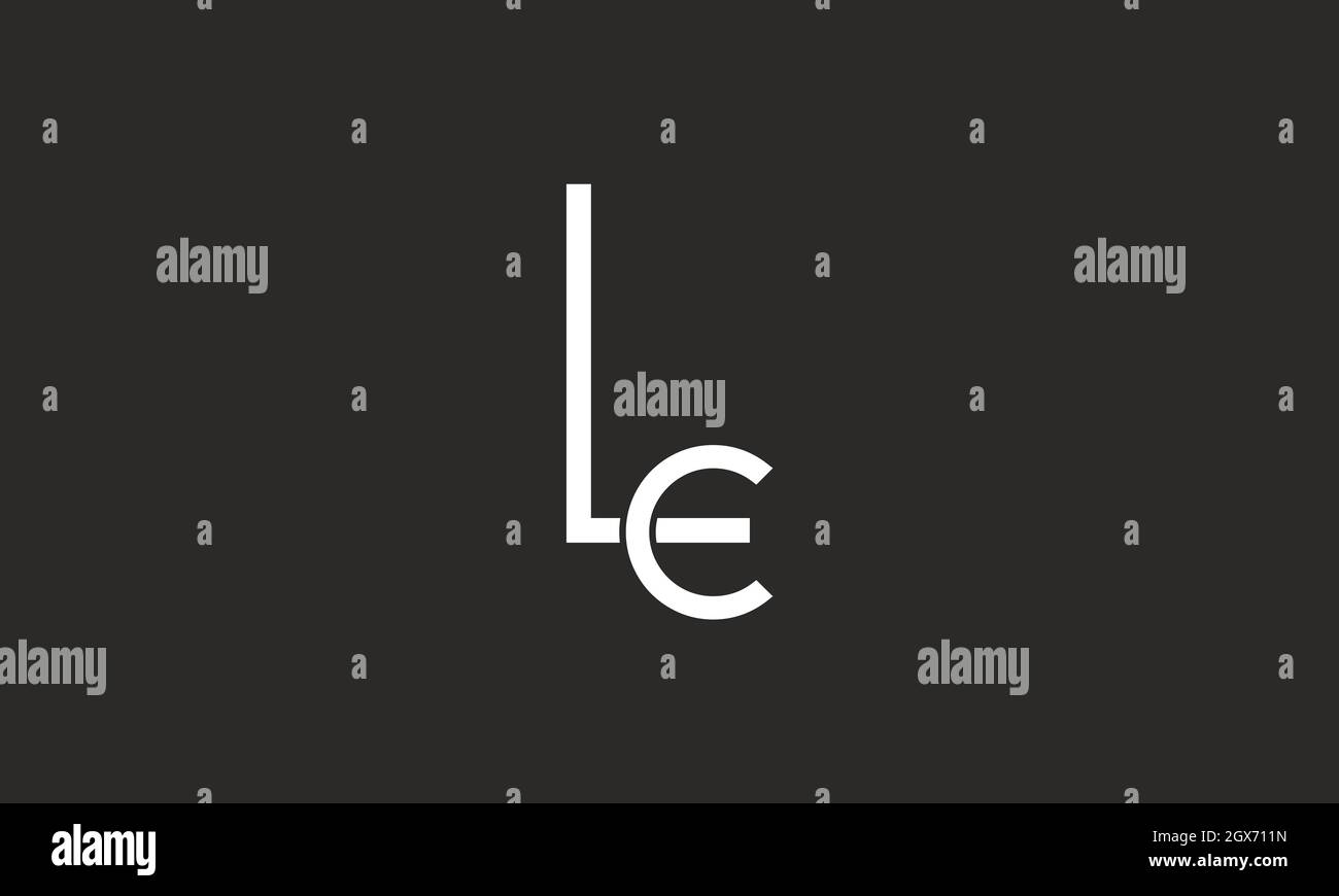 LOGO LETTRE L ET C OU LOGO L ET E AVEC EFFET D'ESPACE NÉGATIF POUR L'UTILISATION D'ILLUSTRATIONS Illustration de Vecteur