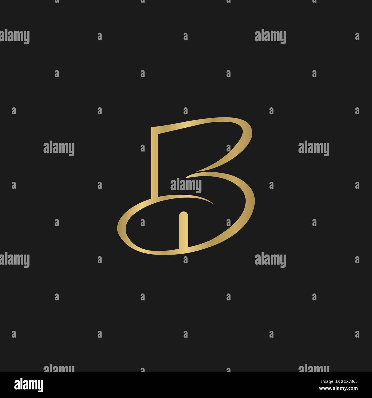 Initiales de l'alphabet logo BW, WB, W et B. Illustration de Vecteur