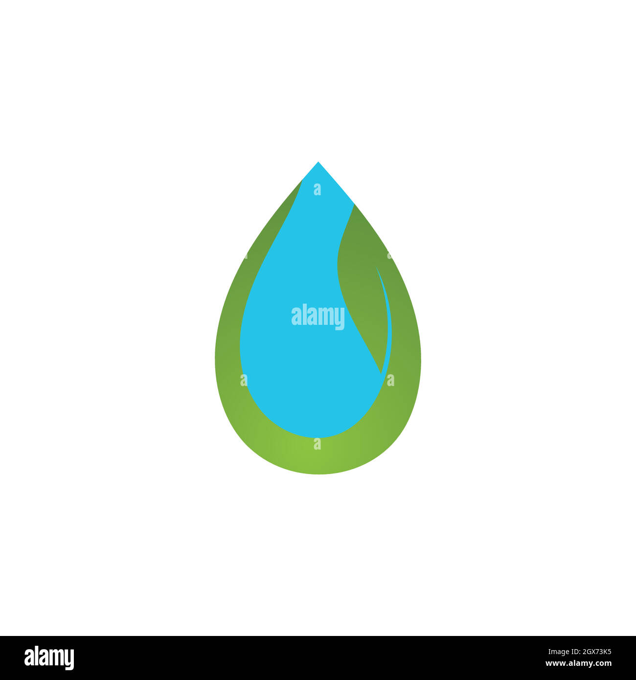 Logo Water Drop et Green Leaf nature Illustration de Vecteur