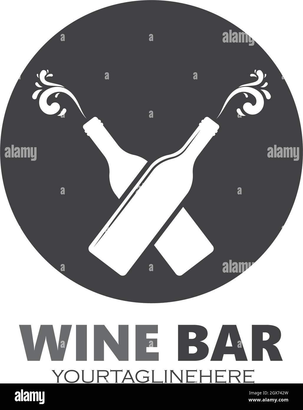 illustration vectorielle avec logo wine Illustration de Vecteur