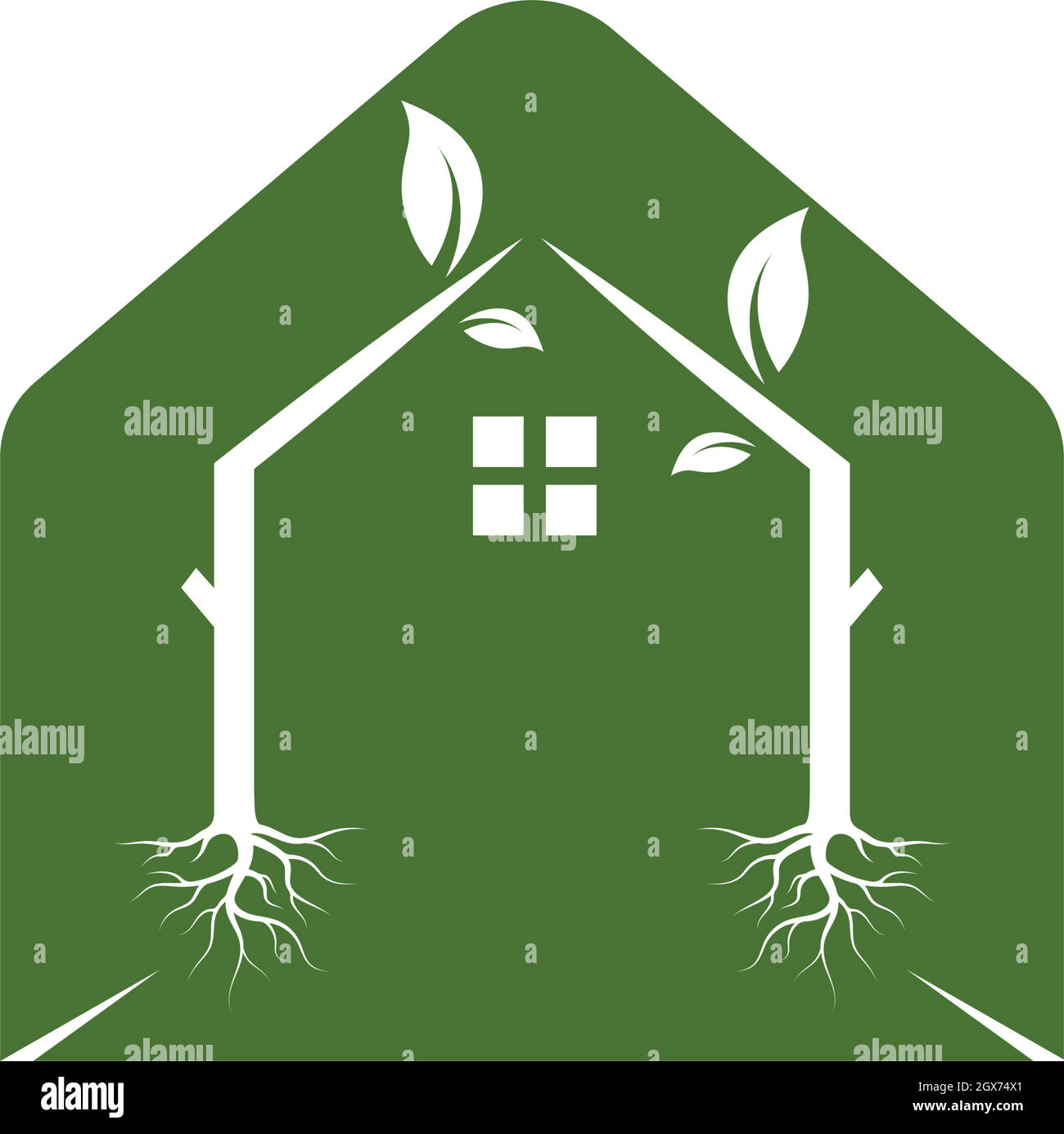 conception d'illustration vectorielle d'icône de maison d'arbre Illustration de Vecteur