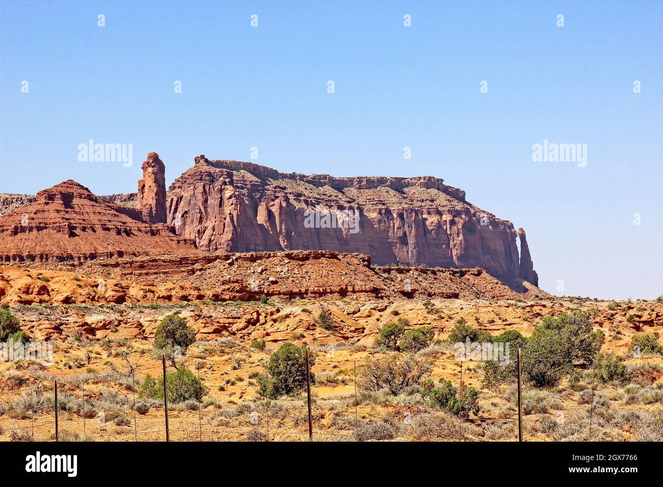 Rock Outcroppings dans Monument Valley, Utah Banque D'Images