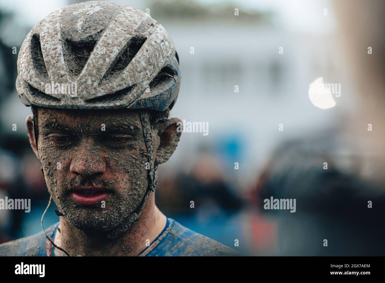 3 octobre 2021, Paris&#x2013;Roubaix Mens Cyclisme Tour, célèbre pour son parcours inégal de pavés. Banque D'Images