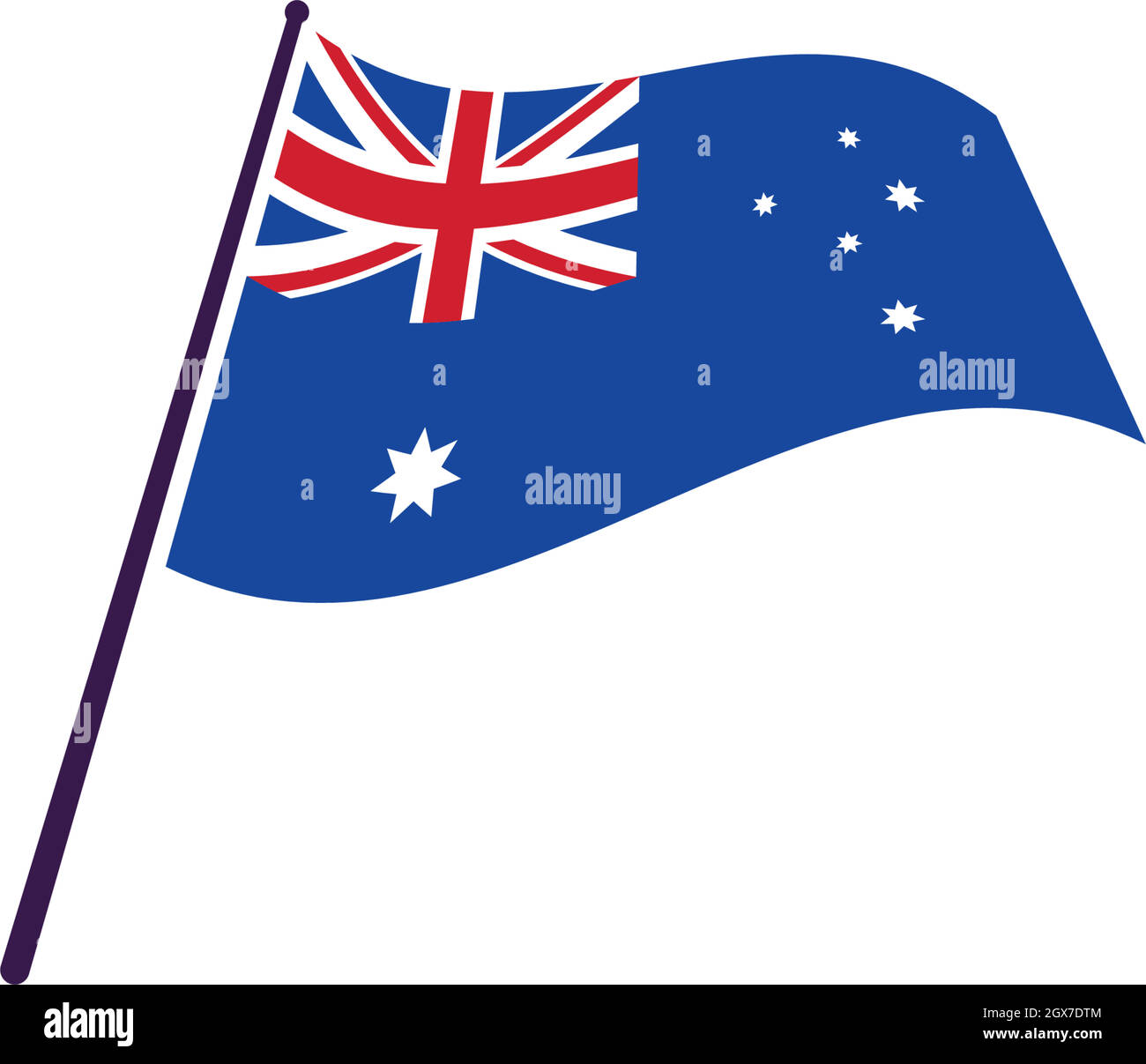 motif d'illustration de l'icône représentant un drapeau australien Illustration de Vecteur