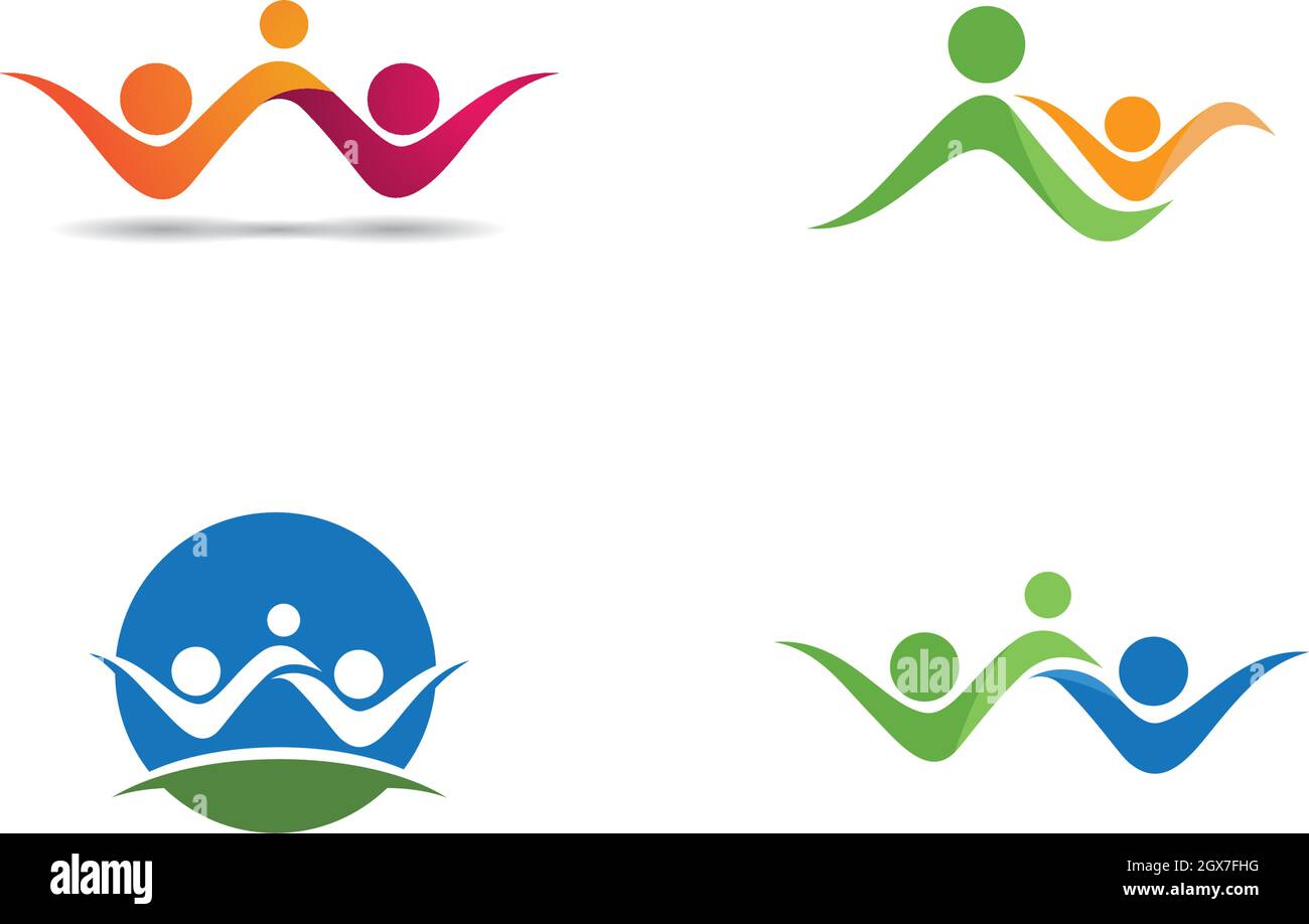 Réseau social, communautaire et modèle de conception de l'icône Illustration de Vecteur