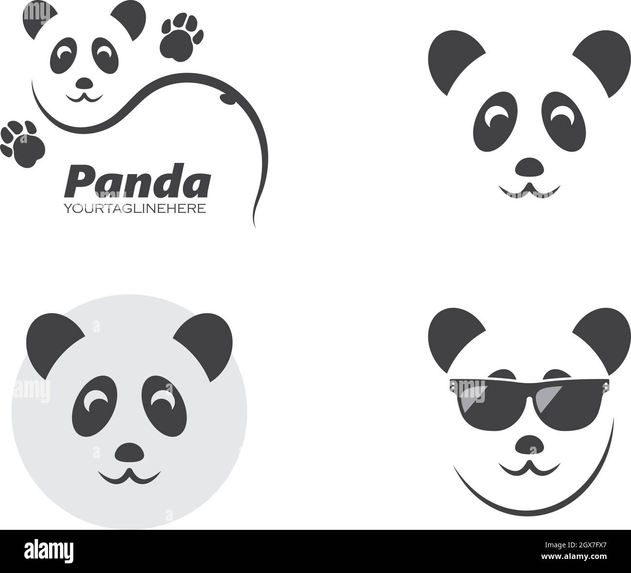 illustration vectorielle du logo panda Illustration de Vecteur