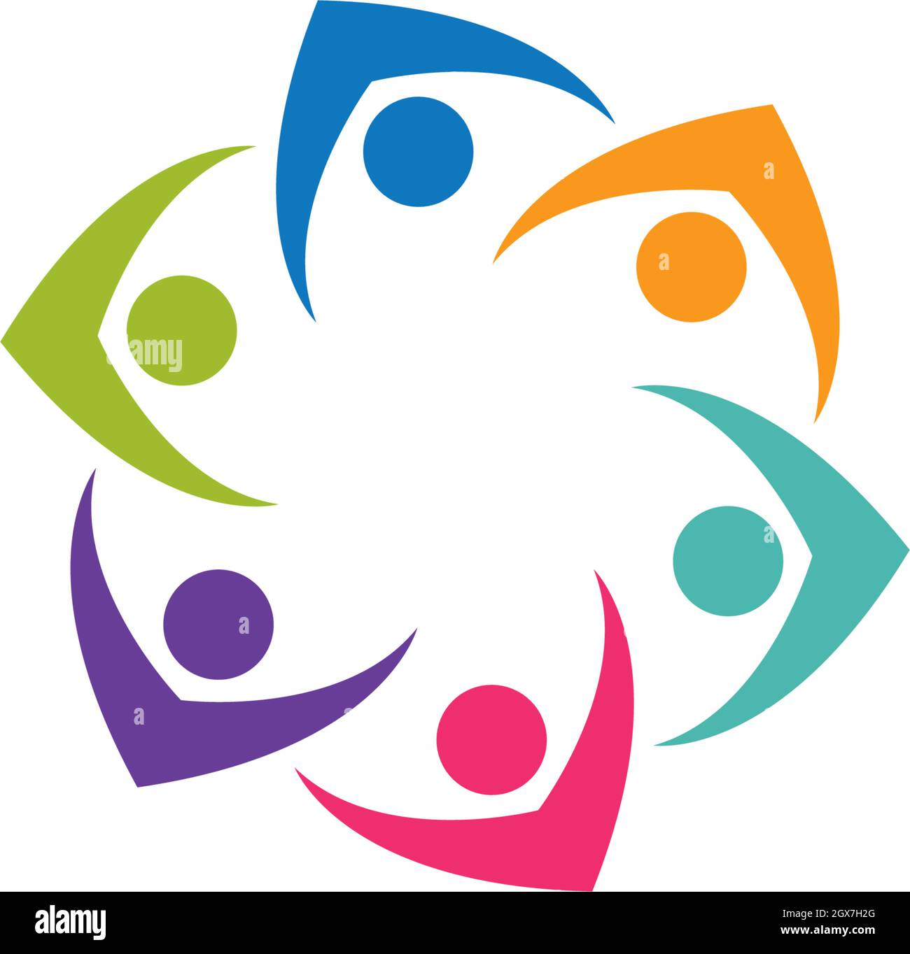 Réseau social, communautaire et modèle de conception de l'icône Illustration de Vecteur