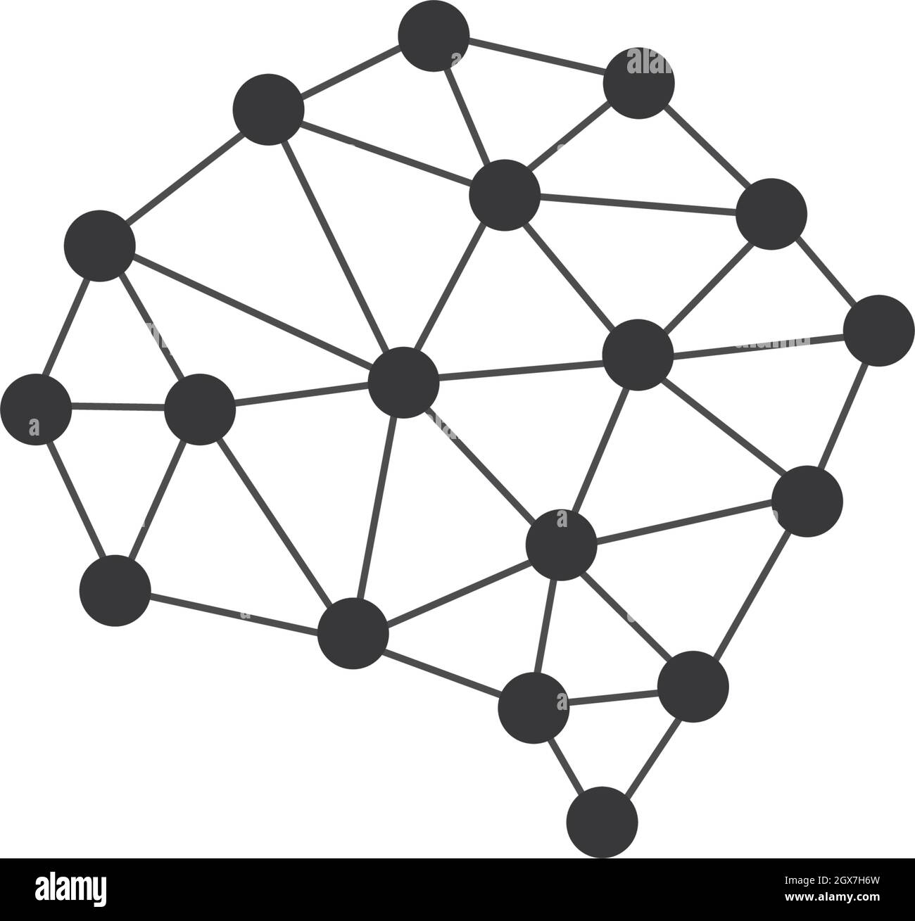Modèle d'icône de vecteur de logo Brain Illustration de Vecteur