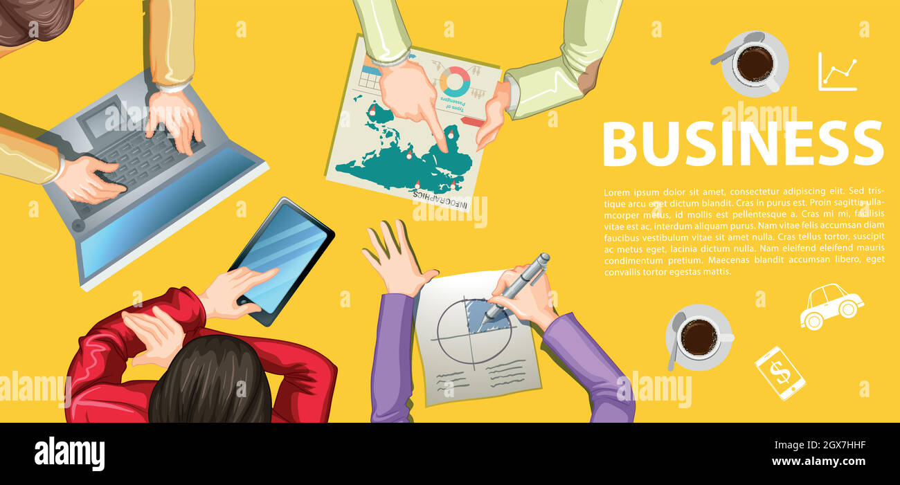 Infographie pour le monde de l'entreprise Illustration de Vecteur