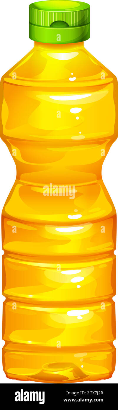 Une bouteille d'huile de cuisine Illustration de Vecteur