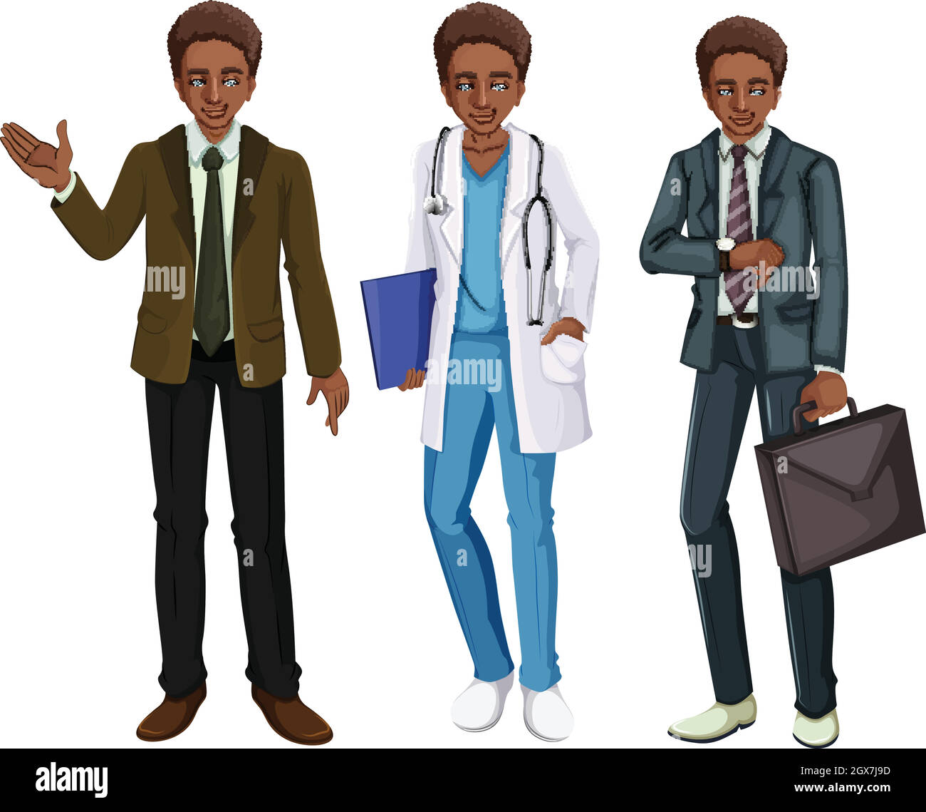 Uniforme de port d'homme noir Illustration de Vecteur