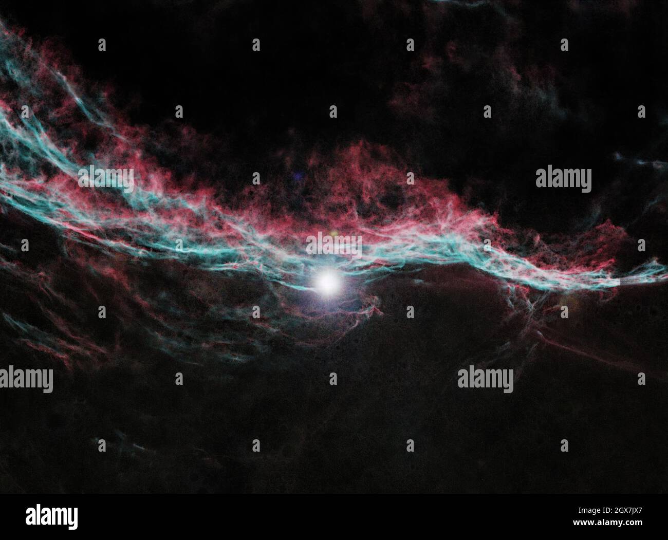 Le vestige Vela supernova est une supernova de type II qui a explosé il y a environ 11,000 à 12,300 ans. Banque D'Images