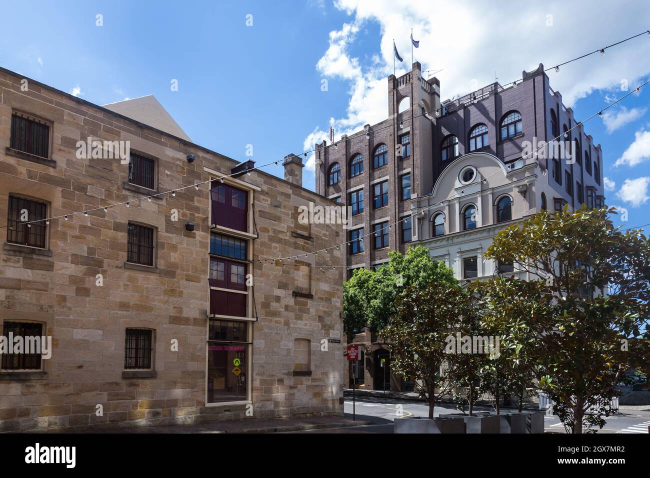 Sydney, Australie. Lundi 4 octobre 2021. Le quartier des affaires du centre de Sydney est encore très calme, car Sydney se prépare à rouvrir une fois que l'objectif de vaccination de 70 % a été atteint d'ici le lundi 11 octobre. Vues générales sur les Rocks. Crédit : Paul Lovelace/Alamy Live News Banque D'Images