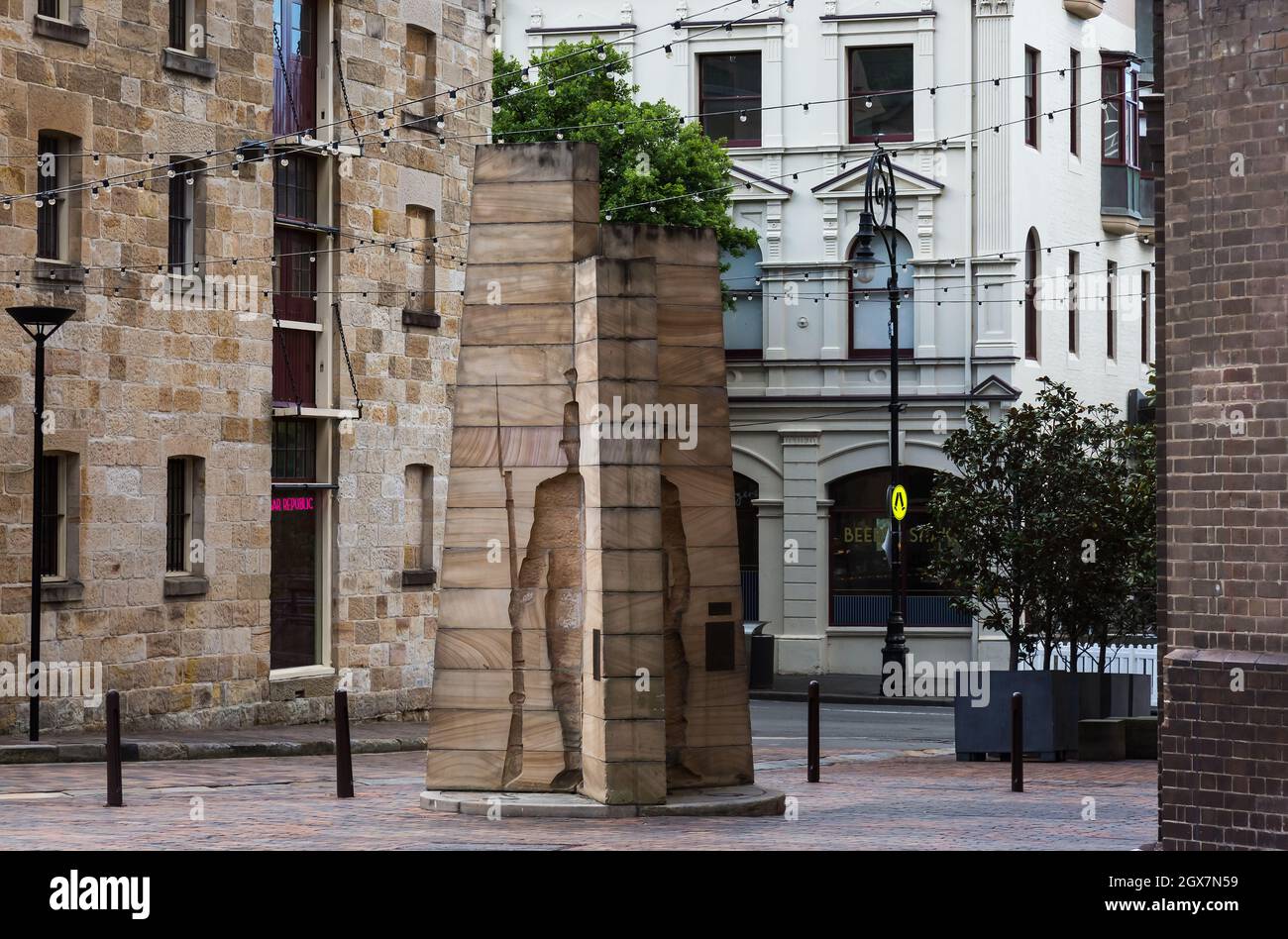 Sydney, Australie. Lundi 4 octobre 2021. Le quartier des affaires du centre de Sydney est encore très calme, car Sydney se prépare à rouvrir une fois que l'objectif de vaccination de 70 % a été atteint d'ici le lundi 11 octobre. Vues générales sur les Rocks. Crédit : Paul Lovelace/Alamy Live News Banque D'Images