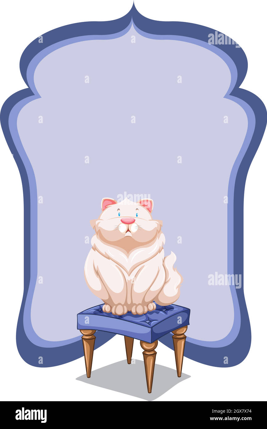 Modèle vide à l'arrière d'un chat Illustration de Vecteur