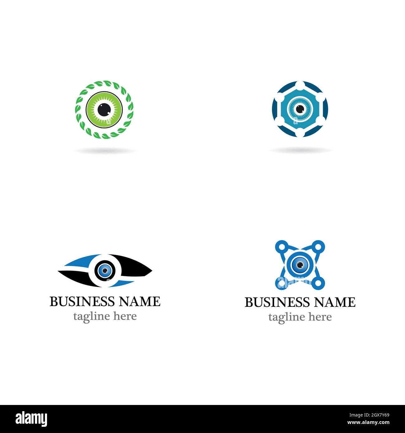 Modèle de logo de l'œil, motif vectoriel d'icônes Banque D'Images