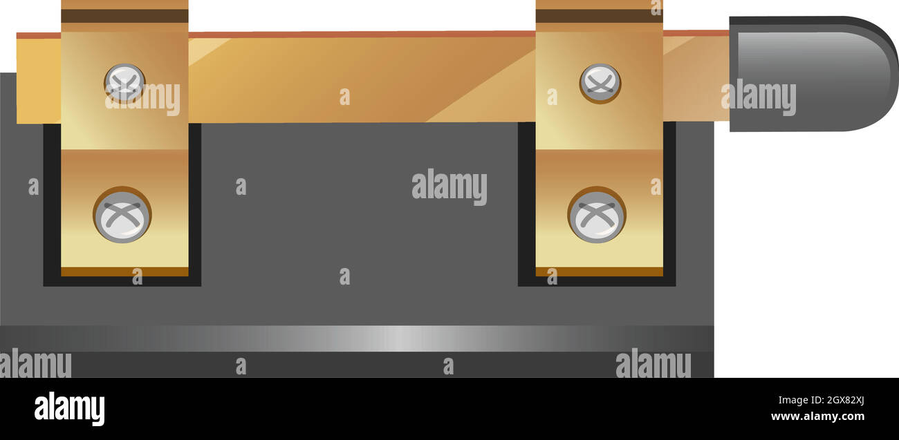 Objet de circuit électronique de commutateur isolé sur fond blanc Illustration de Vecteur