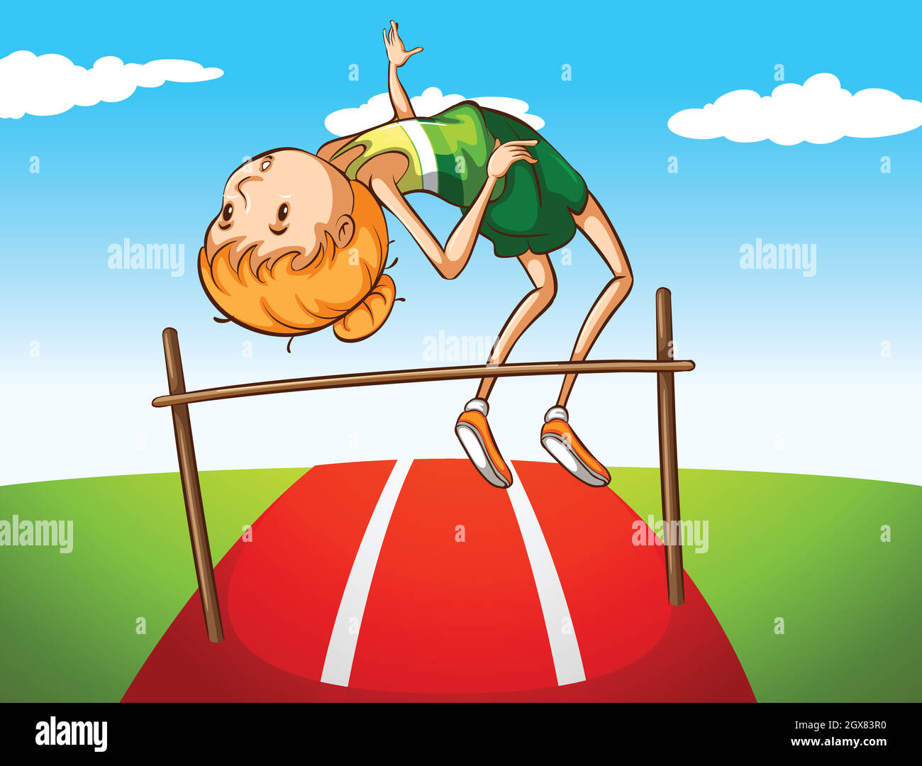 saut-en-hauteur-femme-banque-d-images-vectorielles-alamy
