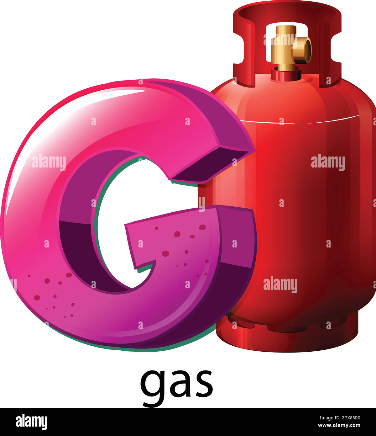 Une lettre G pour le gaz Illustration de Vecteur