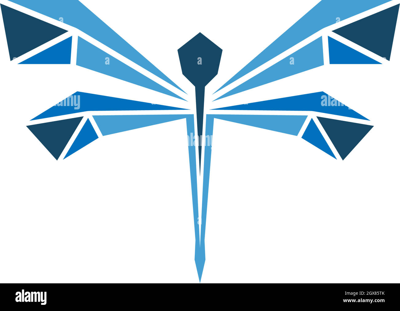 Illustration du modèle de conception d'icône de logo Dragonfly Illustration de Vecteur