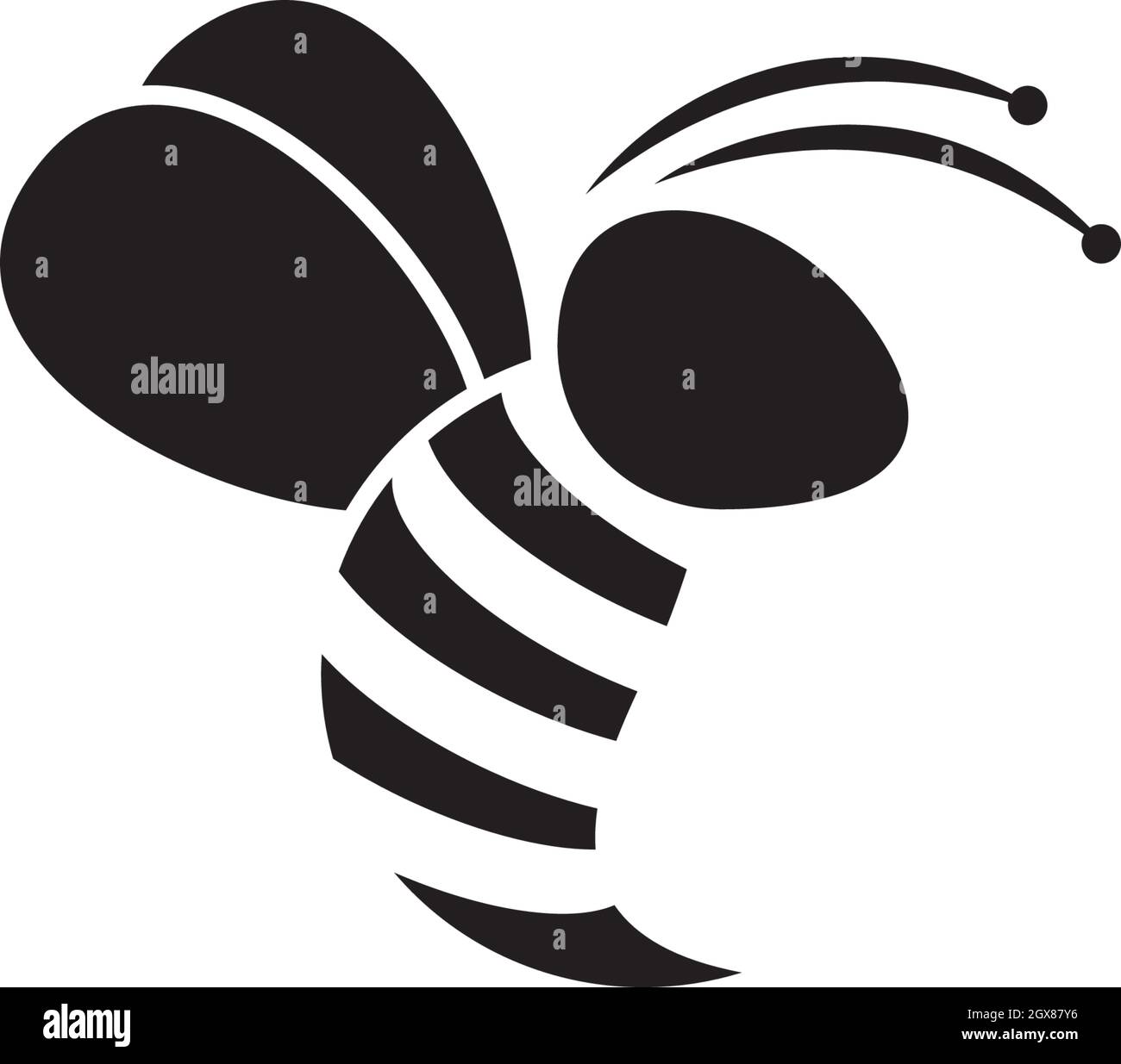 Logo Icône vecteur modèle abeille illustration design Illustration de Vecteur