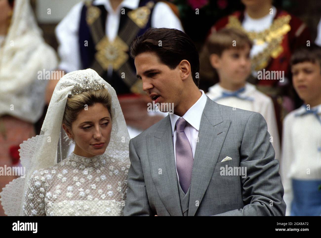 Le prince héritier exilé Pavlos de Grèce après son mariage à l